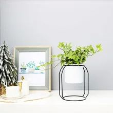 Металлический Цветочный горшок с подставкой для сада, офиса, балкона, декор для цветов, витрина, держатель, полка для цветочных Горшков