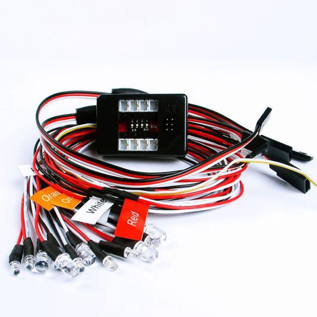 

2-In-1 Flashing And Stearing Lamp 12 LED Simulation Headlight For 1:10 RC Electric Oil Car/Ship/Airplane Model