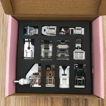 

11 pcs/set Domestic Accessories Set Parts Hem Feet Brother Singer Foot Sewing Box Janome Presser Spare For Machine Kit