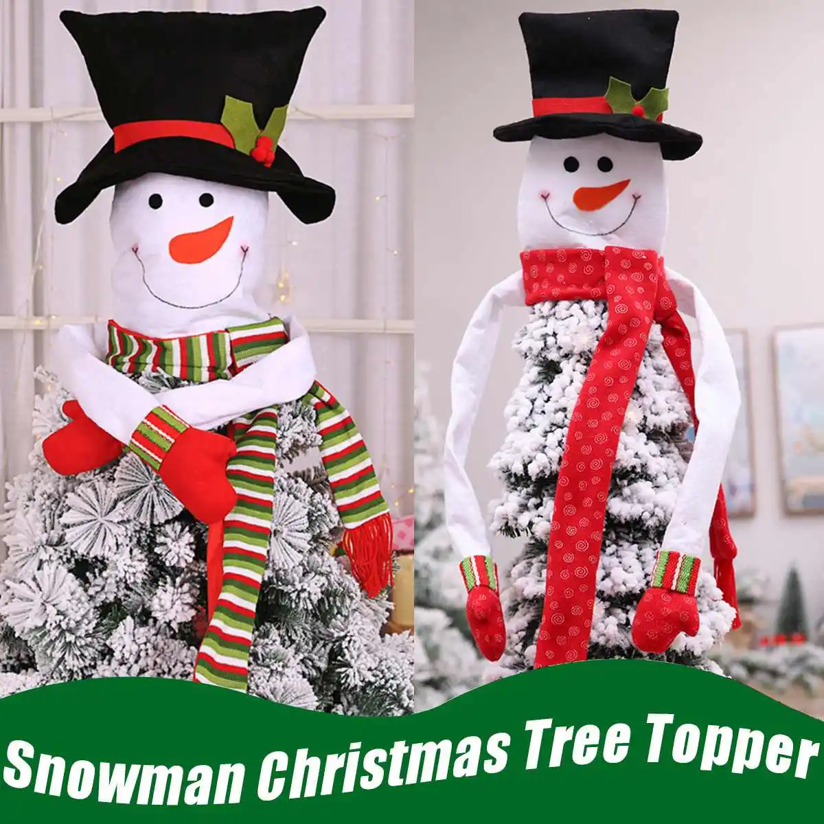 

1pcs Christmas Tree Topper Non-woven Snowman Tree Topper for Christmas Table Home Decoration Craft DIY Accessories Decoration