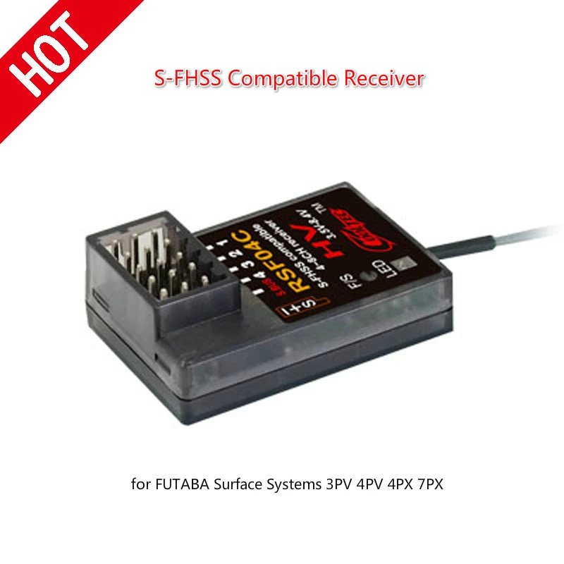 Cooltech RSF04C S-FHSS совместимый приемник для систем поверхностного монтажа FUTABA 3PV 4PV 4PX 7PX