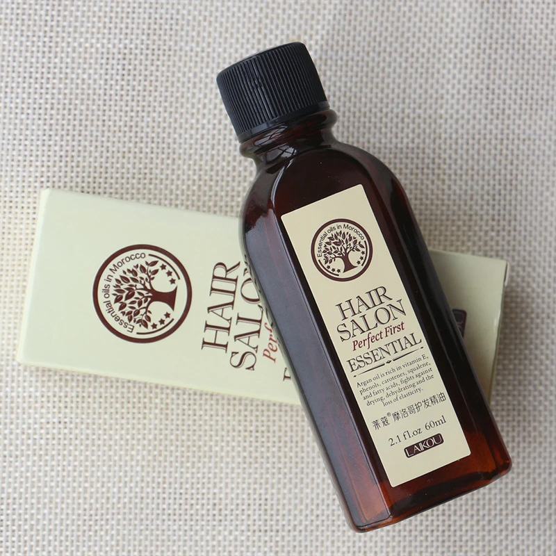 LAIKOU Morocco Pure Argan Oil Scalp Frizzy Dry Damaged Hair Repair Treatment Hair Care Oil Split Ends Conditioner 60ML