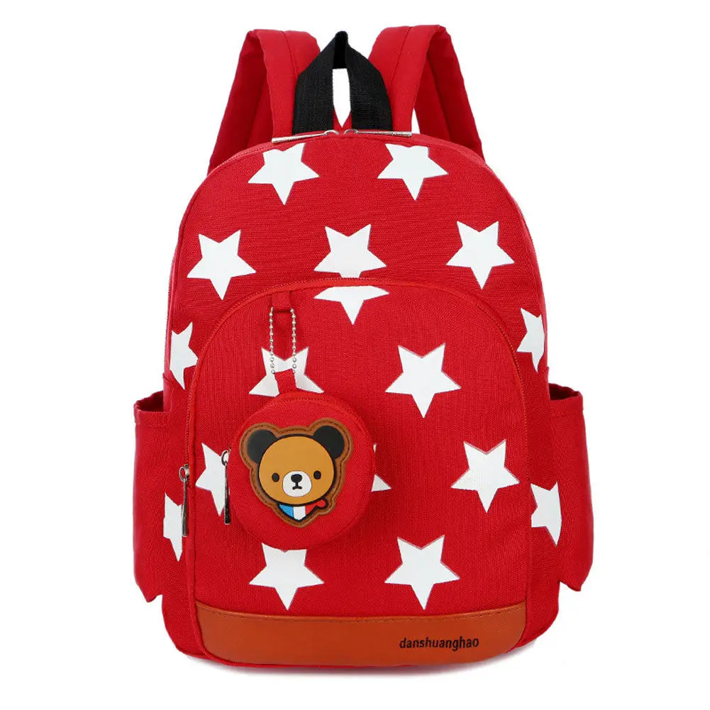 С принтом звезд; в стиле «нейлон детские рюкзаки сумки для детского сада, школы для маленьких мальчиков и девочек детская малышей милый рюкзак - Цвет: B