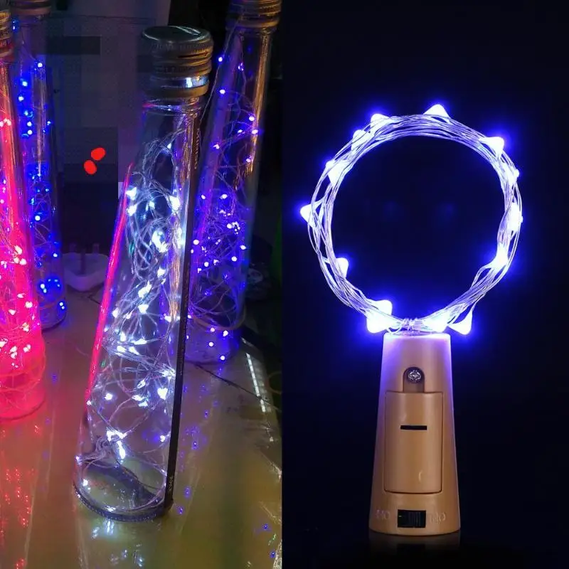 5 шт. 10LED пробка для бутылки вина лампа медный провод гирлянды Свадебный декор