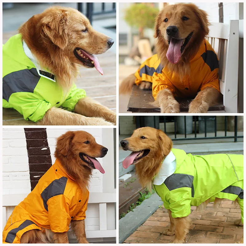 

Hot Selling bei dai kuan Reflective Waterproof Snow Big Dog Raincoat Medium Large Dog Raincoat Dog Clothes Dog Poncho