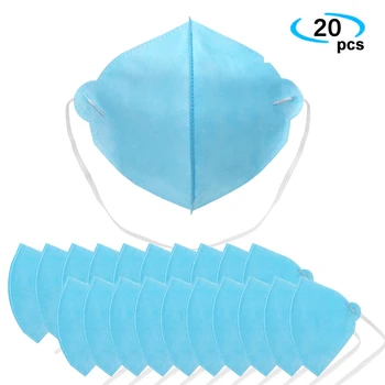 

20pcs 3-Ply Disposable Protective Face Masks Breathable Waterproof Sanitary Mouth Mask for Dust Protection Personal Health