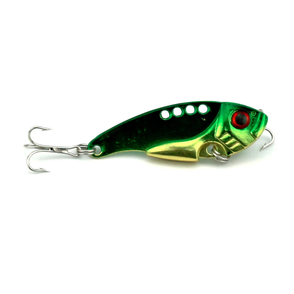 

High quality Fishing Lure 5.5cm 11g 8# Hook Blade Lure Metal VIB Hard Bait Spoon Crankbait Vibration Hard Bait Fishing Tackle