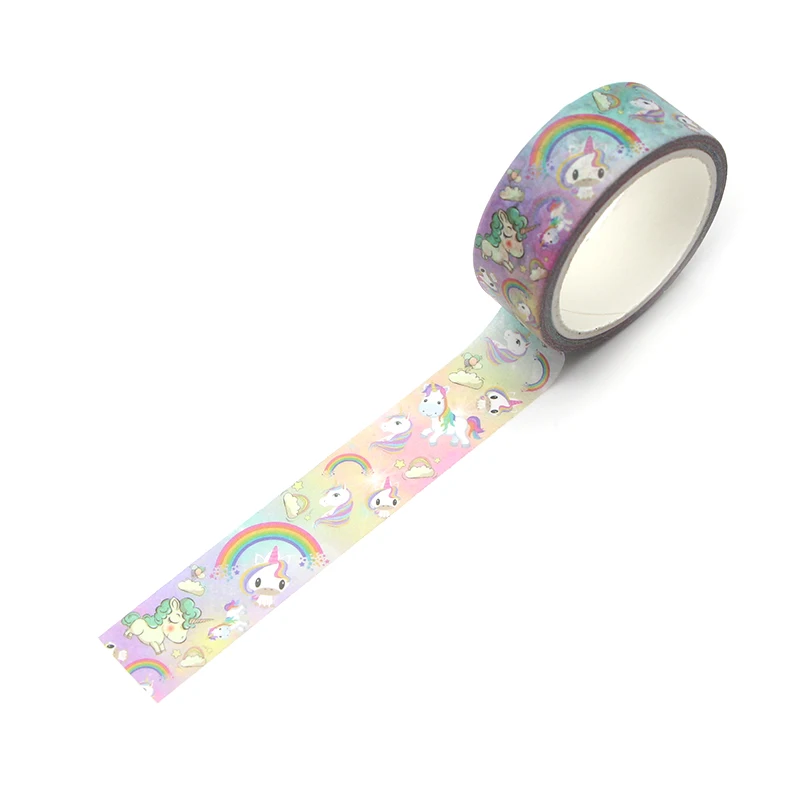 PC279 Единорог милый мультфильм васи ленты Скрапбукинг DIY деко креативные Kawaii маскирующие ленты