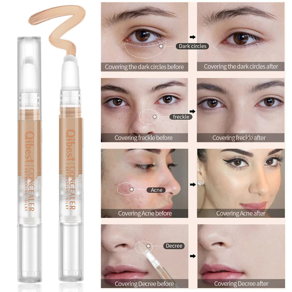 

Brand 5 Colors Make Up Concealer Stick Pen Full Coverage Face Contouring Foundation Cream Waterproof Brighten Facial Corrector
