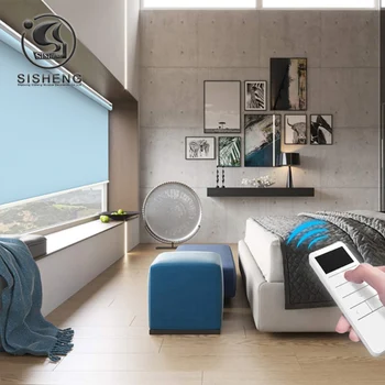 baratas Casa Inteligente Reomote Controle Cortinas Motorizadas Com Blackout E Tecido Protetor Solar