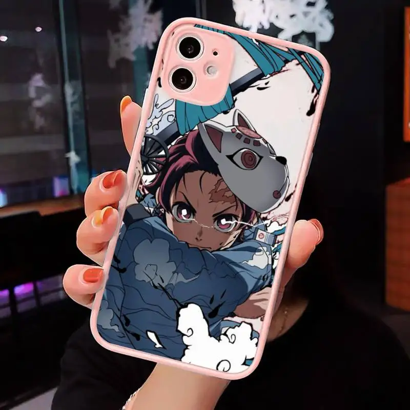 iphone 13 cover Kimetsu No Yaiba Demon Slayer Anime Phone Cases Matte For iPhone 12 13 Mini 11 Pro XR XS Max 7 8 Plus X Hard PC Back Cover 13 cases