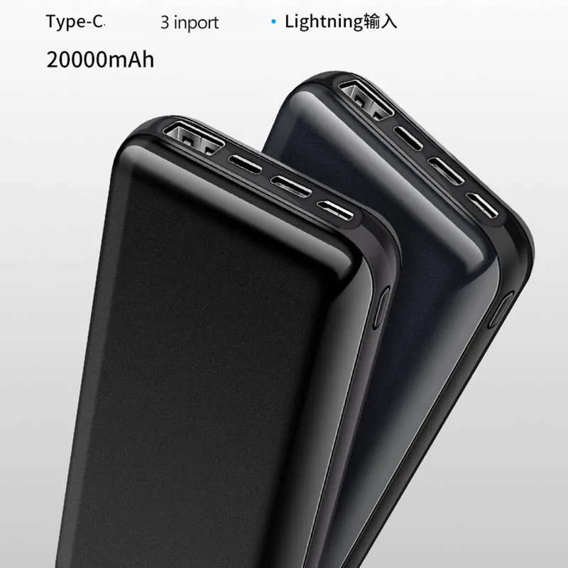 TUOSHIKE внешний аккумулятор 20000 мАч для iPhone 7, 8, XS, MAX, samsung, Xiaomi, huawei, тройной usb-порт, портативный внешний аккумулятор