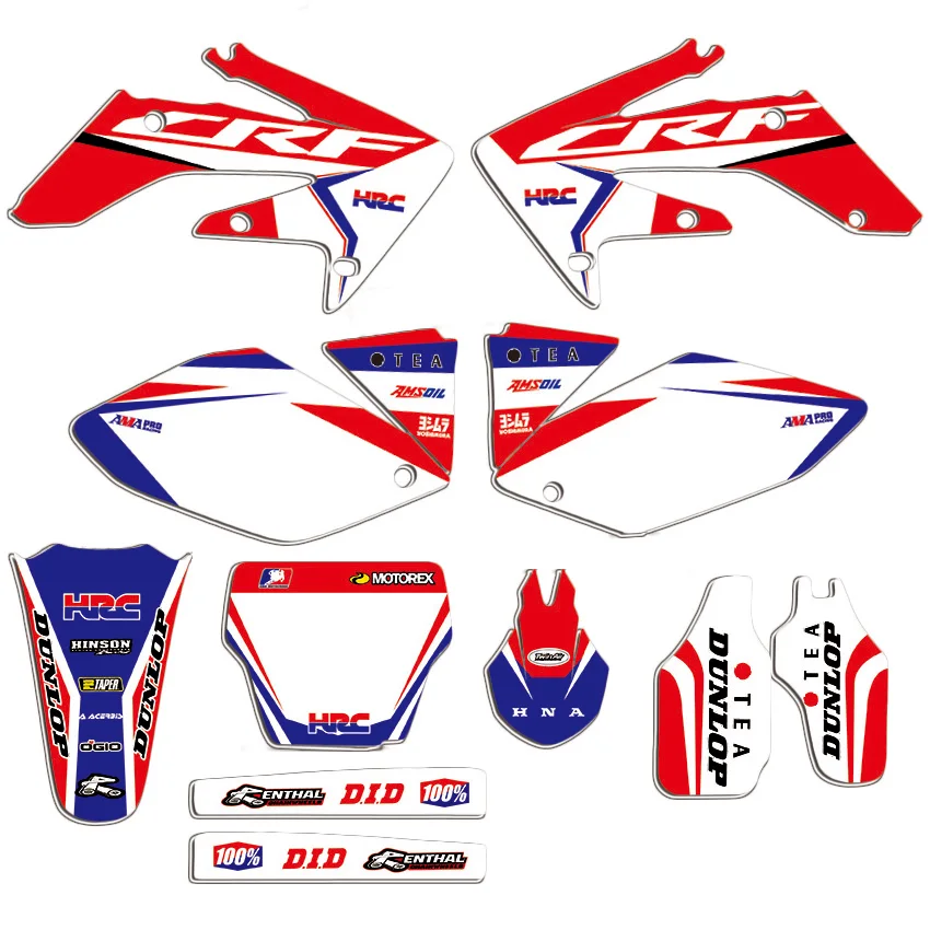 

Fairing Graphic Sticker Decals Kit for Honda CRF250R CRF250 R CRF 250R 2004 2005