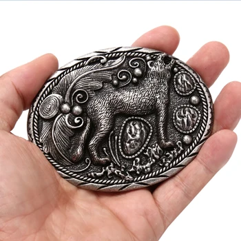 

Wolf Metal Cool Belt Buckles For Man Unisex Western Fashion Buckle Cowboys Cowgirls Paracord Buckle