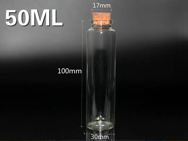 10PCS 30*100mm 50ml 유리병 코르크 공예 병 항아리 웨딩 홈 장식 선물 빈 항아리 컨테이너 병 저장 항아리