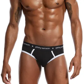 

Fashion Men Brand New Underwear Classic Cotton Basics Sexy Men Underpants U Convex Gay Men Briefs Elastic Comfortable