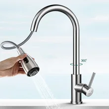 Kitchen Faucet Pull-out Hot and Cold Water Kitchen Faucet Single Handle Swivel Sink Faucet