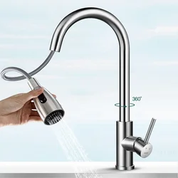 Kitchen Faucet Pull-out Hot and Cold Water Kitchen Faucet Single Handle Swivel Sink Faucet