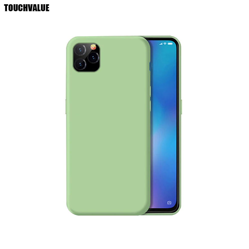 

10pcs/lot Silicone Case For iPhone 11 Pro Max Green Red Black Pink Blue Orange Back Cover For iPhone 2019 Case Coque