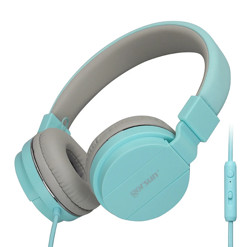 Wired Headphones With Microphone Over Ear Headsets Bass HiFi Sound Music Stereo Earphone For iPhone Xiaomi Sony Huawei PC