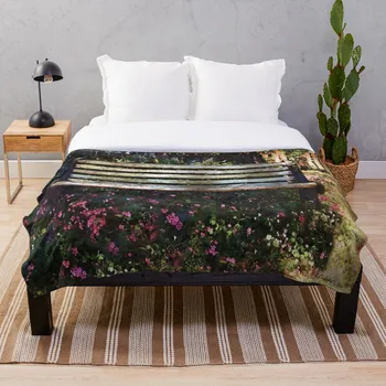 

Soft Blanket for Bed Sherpa Flannel Fleece Blanket Home Travel Sofa Soft Throw Blanket Bench In Blossom