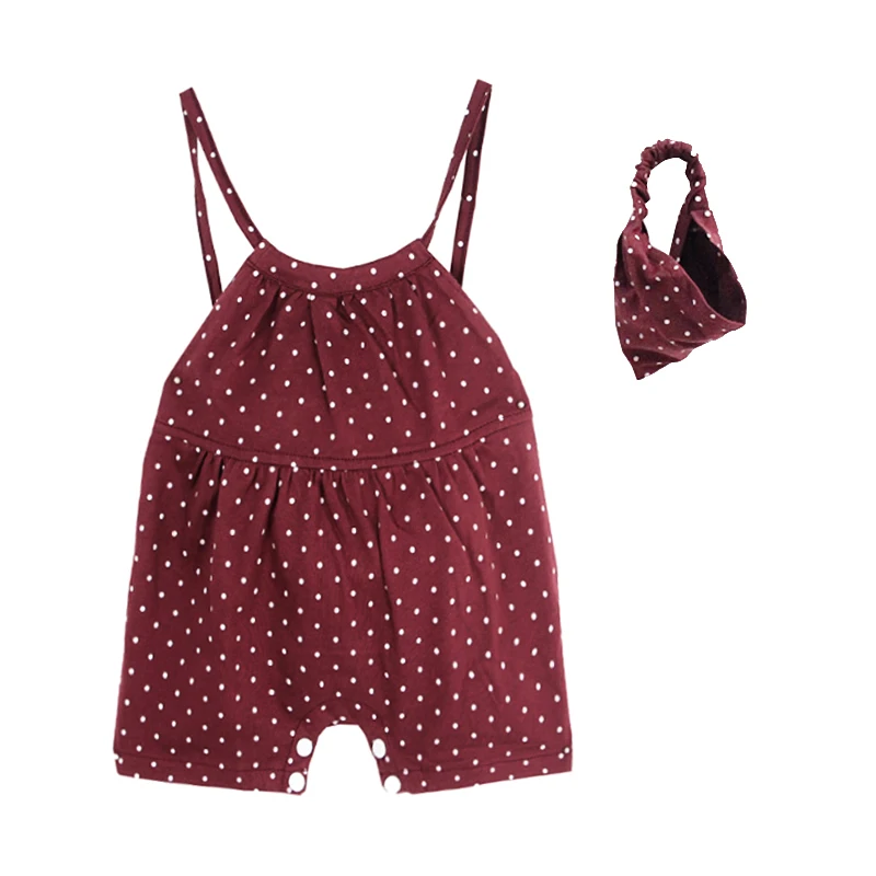 Mudkingdom детский комбинезон бордовый платья в белый горошек для девочек, комплект из 2 предметов, Одежда для новорожденных одежда для малышей - Цвет: Бежевый