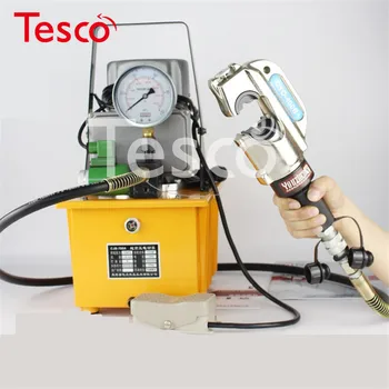 

Hydraulic Crimping Tool CYO-400B Copper Cable Terminal Crimping Tools With 9PCS molds + Solenoid Valve Electric Pump 50-400MM2