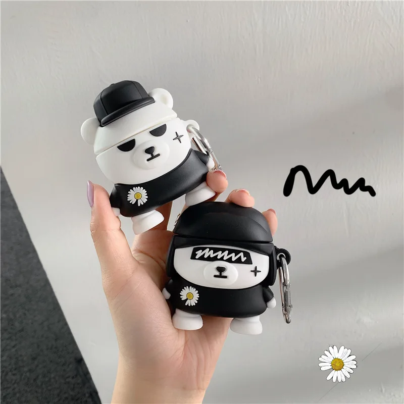 For 2th AirPods Protective Case Wireless Bluetooth Headphone Sets Applicable AirPods Cute Doll Fashion New