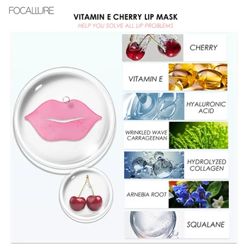 FOCALLURE Collagen Crystal Eye Mask Lip Mask Gel Eye Patches Anti-Aging Eye Bags Wrinkle Dark Circles Eye Pads Skin Care TSLM2 4 FOCALLURE Collagen Crystal Eye Mask Lip Mask Gel Eye Patches Anti Aging Eye Bags Wrinkle