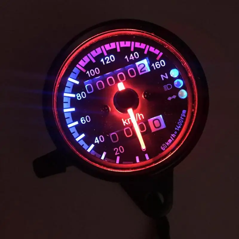 Лидер продаж мотоциклетный Спидометр Классический Нежный 12V мотоциклетный спидометр одометр спидометр с нейтральным Шестерни указателя поворота