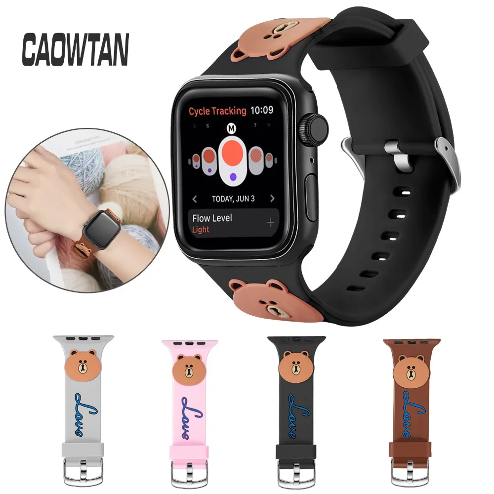 Мягкий силиконовый ремень для наручных часов Apple watch 4, версия 1, 2, 3, ремешок полосы 44 мм, 42 мм, 38 мм, 40 мм заменить браслет для наручных часов iwatch, 4, версия 1, 2, 3, ремешок