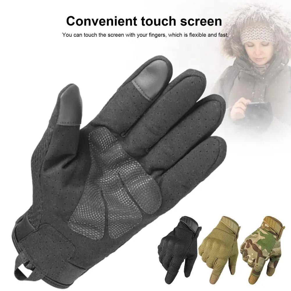 

Motorcycle Racing Cycling Sports Full Finger Gloves Non-slip Breathable Touch Screen Tactical Gloves Protect Your Wrist