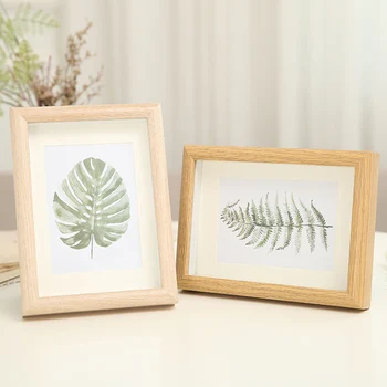 

Three-dimensional thickened photo frame 67810 inch wooden photo frame for Desk and Wall Mothers Day Unique Gifts