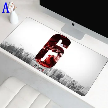 

New Anti-Slip 80x30cm XL Rainbow Six Gaming Mouse pad Large Fashion Mousepad For Speed Gamer Laptop Rubber Notebook mat