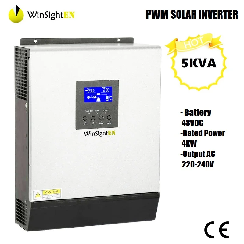 5KVA 4000W солнечных батарей по ограничению на использование опасных материалов в производстве электрического и электронного оборудования Синусоидальная волна 220VAC Выход параллельно инвертор встроенным ШИМ-48 V 50A гибридный солнечный контроллер заряда
