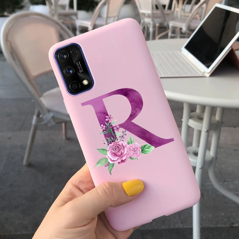 Silicone Case for OPPO Realme 7 7 Pro Cover Cute Letters Bumper Matte Phone Cover For Oppo Realme 7 Pro RMX2170 Case Realme7 Bag xiaomi leather case charging Cases For Xiaomi