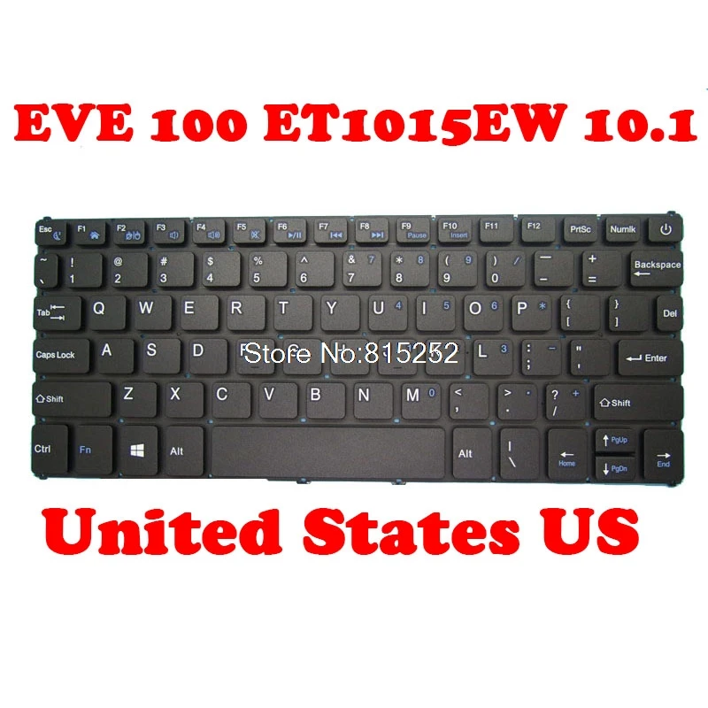 Laptop Keyboard For DIGMA EVE 100 ET1015EW 10.1 black without Frame New States US|Keyboards| -