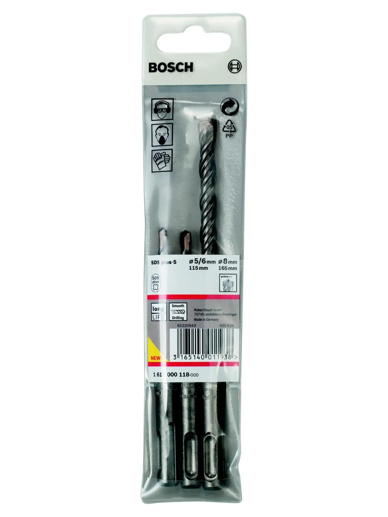 Набор буров BOSCH SDS+ 5/6x110, 8x160(1.617.000.118