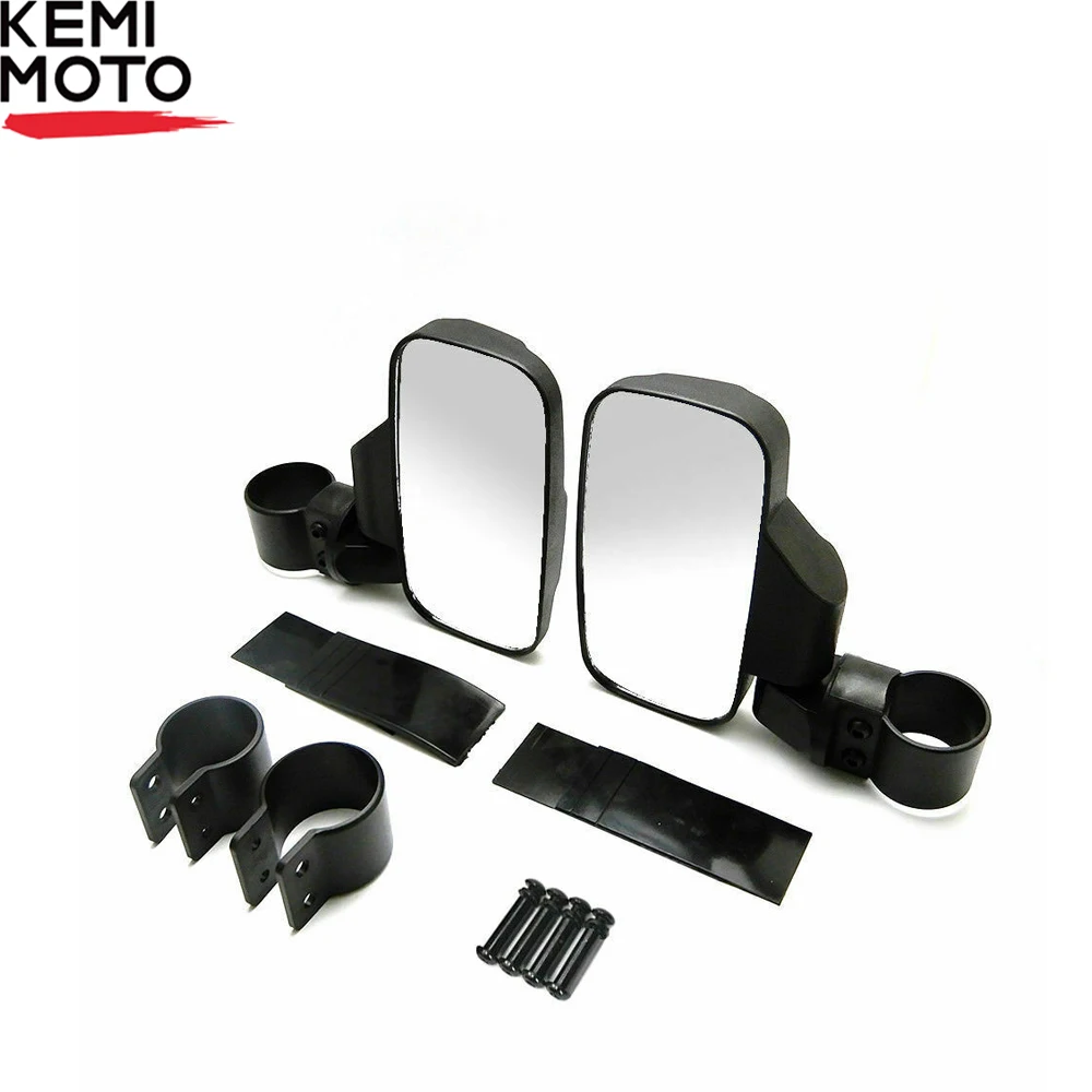 

KEMiMOTO for Polaris RZR XP XP 4 1000 For Can Am 2"/1.75" Rear View mirror Break-Away Side Mirrors Shock-proof Rubber Pad
