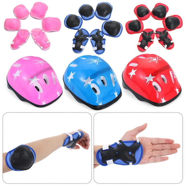 7Pcs/Set Kids Helmet Knee Elbow Pad Set Swegway Gear Skate Cycling Bike Safety Protective Equipment Sport Accessories 2