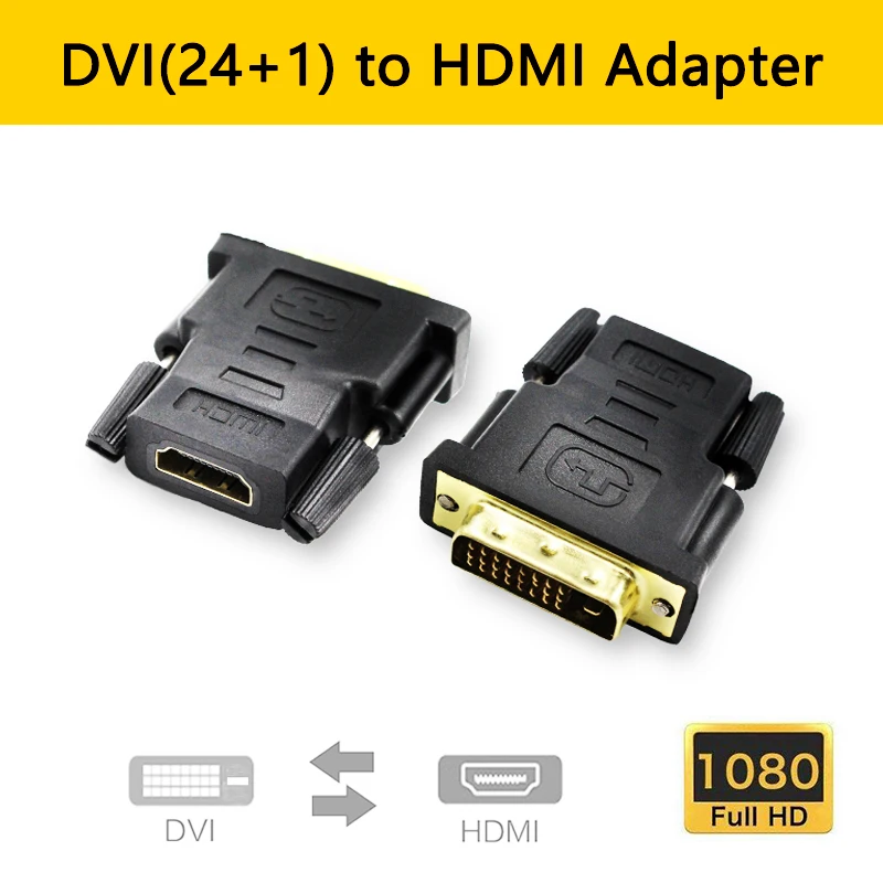 

DVI 24+1 Male to a HDMI Famale Adapter Converter Cable1080p DVI-i Connector Converter Jack Wire Cord for PC PS3 Projector HDTV