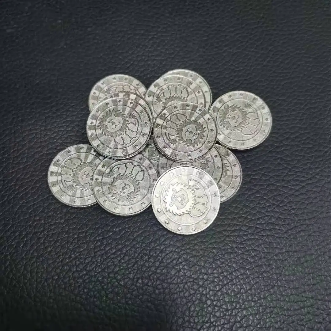 10pcs 25*1.85mm Arcade game Stainless Steel Token Coin Lion Coins Tokens for Arcade Machines 10pcs commemorate coin tokens game coin ornament collection arts gifts souvenir challenge coin game