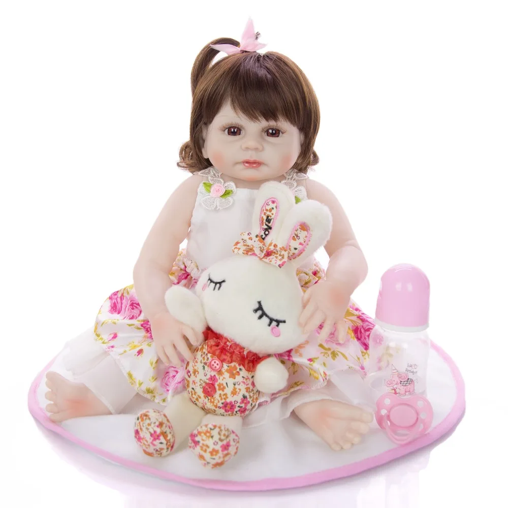 NPK эксклюзивный 1" 48 см Bebes reborn Girl полный силиконовый корпус Reborn куклы реалистичный ребенок Playmates детские игрушки девочка подарок на день рождения