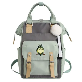 

Totoro Cartoon Backpack Bag Zipper Messenger School Students Book Daypack Capacity Boy Travel Computer Bag
