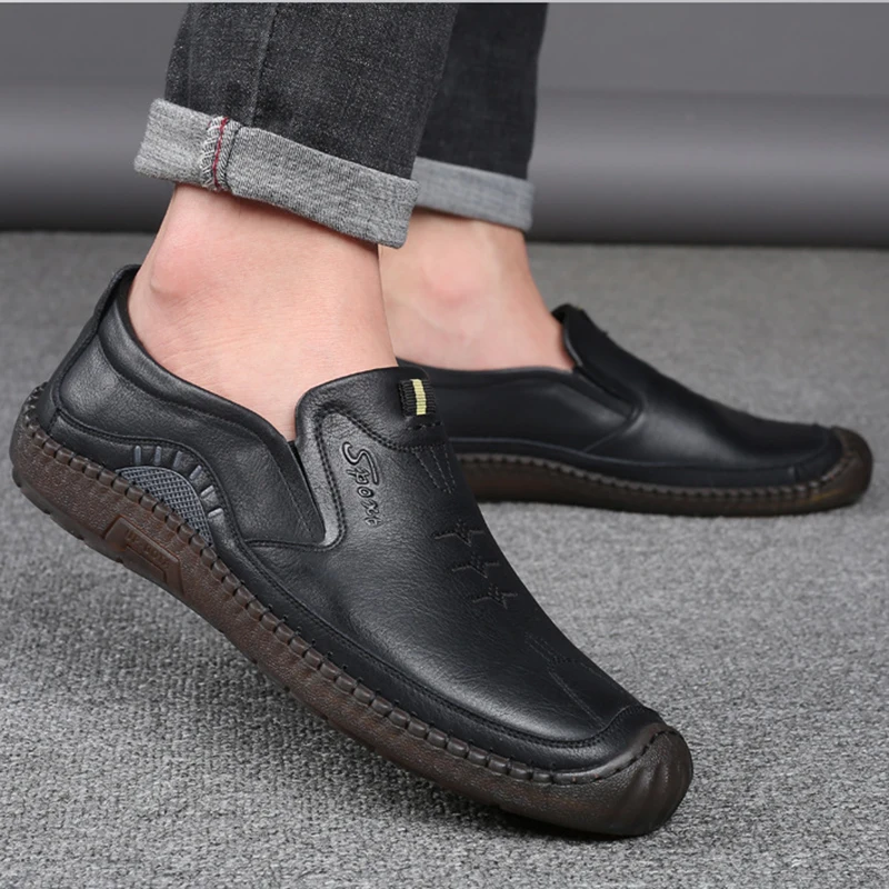 mens leather loafer shoes