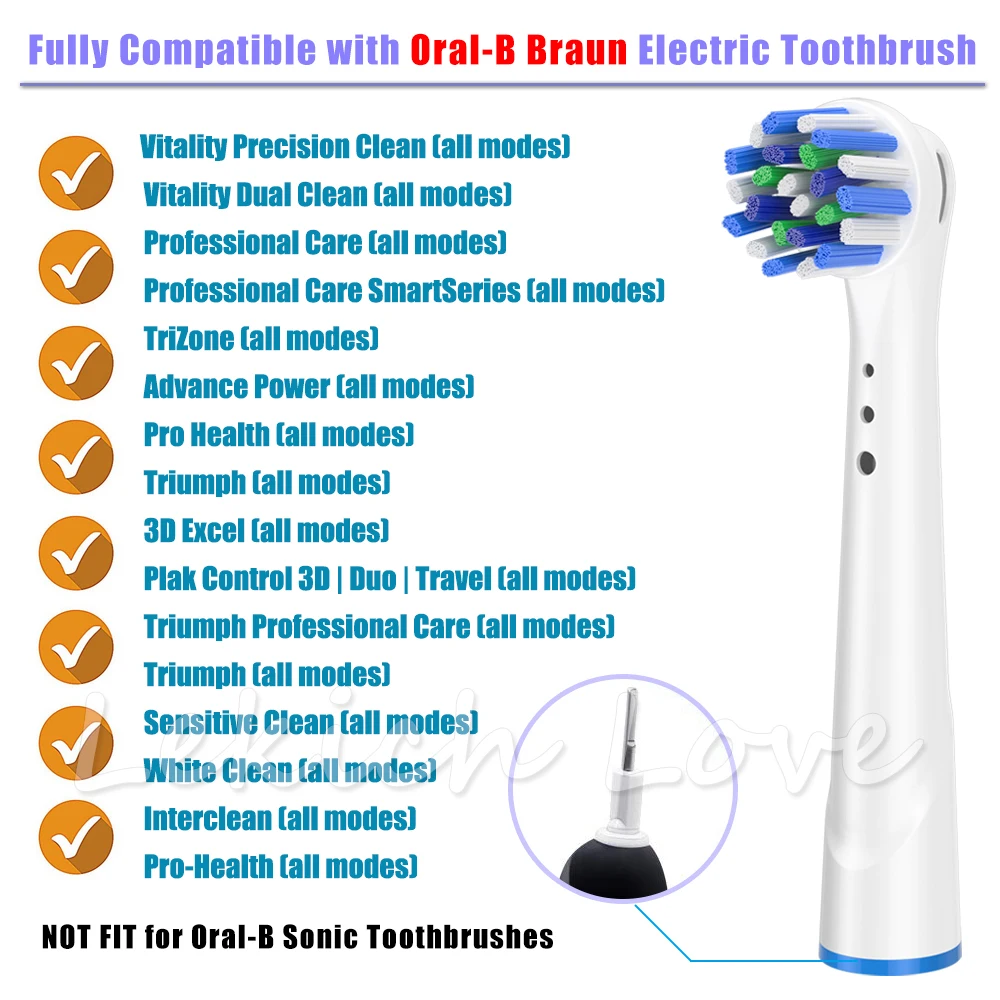 4 насадки для зубной щетки Oral B Cross Action|Насадки зубных щеток| |