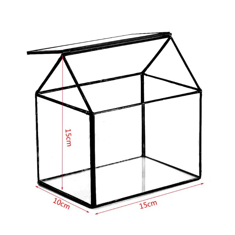 Шкатулка для хранения ювелирных изделий стеклянный геометрической формы декоративная коробка для композиций дом ручной работы форма DIY дисплей поддоны подоконник цветочный горшок