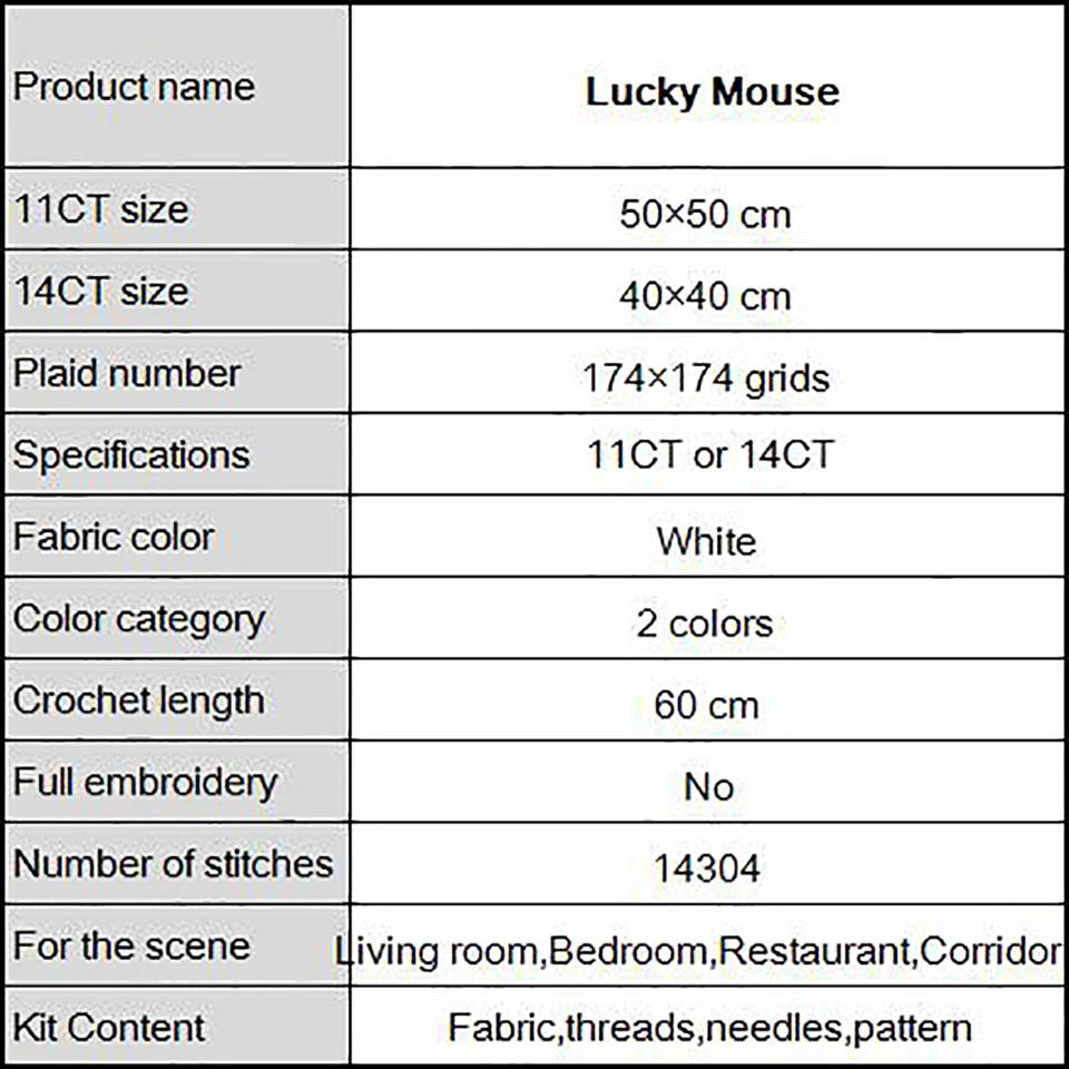 Lucky mouse, китайский Печатный холст, 14CT, наборы для вышивки крестиком, Счетный набор для рукоделия, наборы для вышивки, DMC, хлопковая нить, ремесла, домашний декор