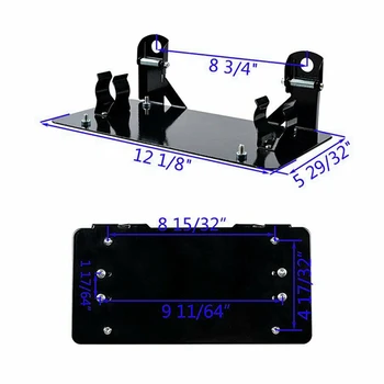 

Black.Winch License Plate frame Roller Guide Mount Accessories Bracket