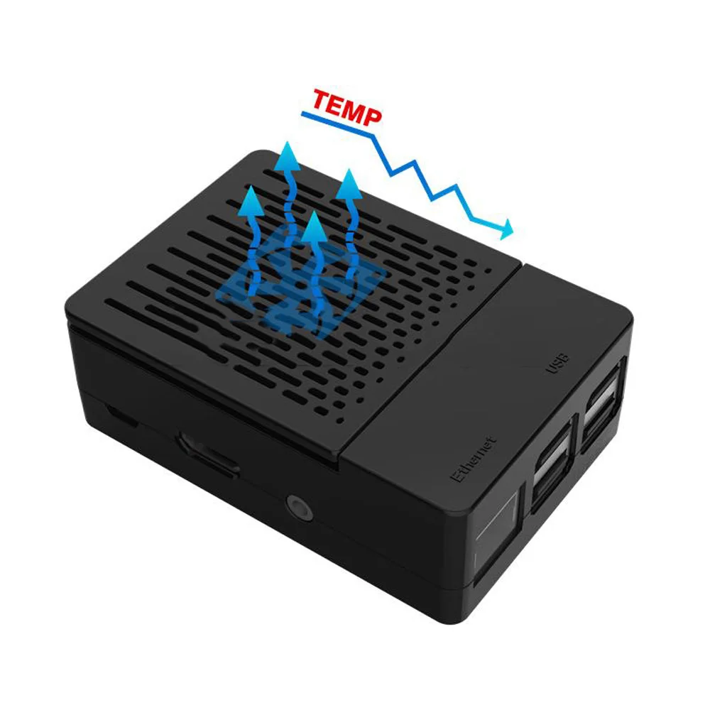 Корпус крышки корпуса+ радиатор+ вентилятор охлаждения комплект для Raspberry Pi 3B+/3/2B рассеивания тепла собрать для операционной